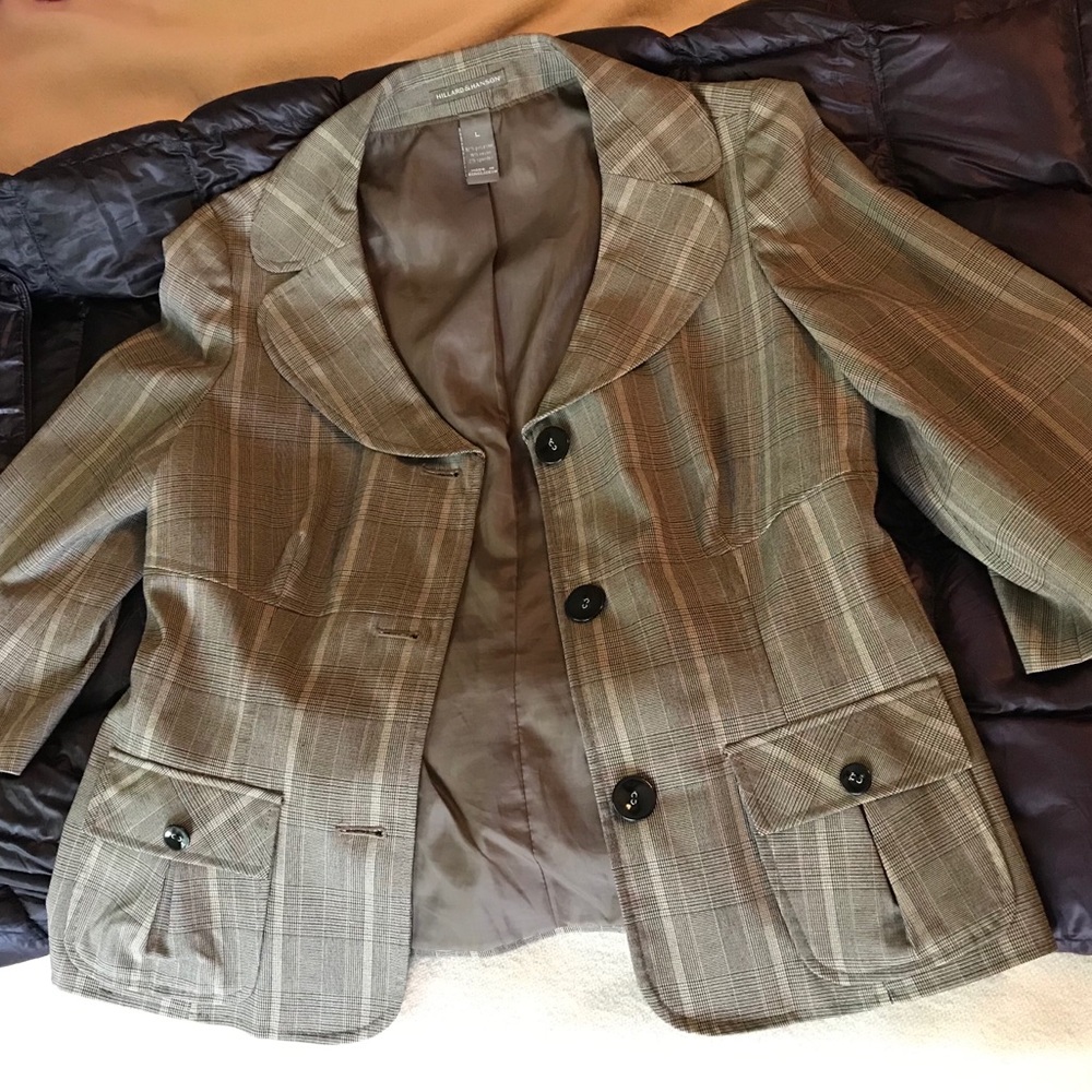 Hillard & Hanson 3/4 sleeve blazer